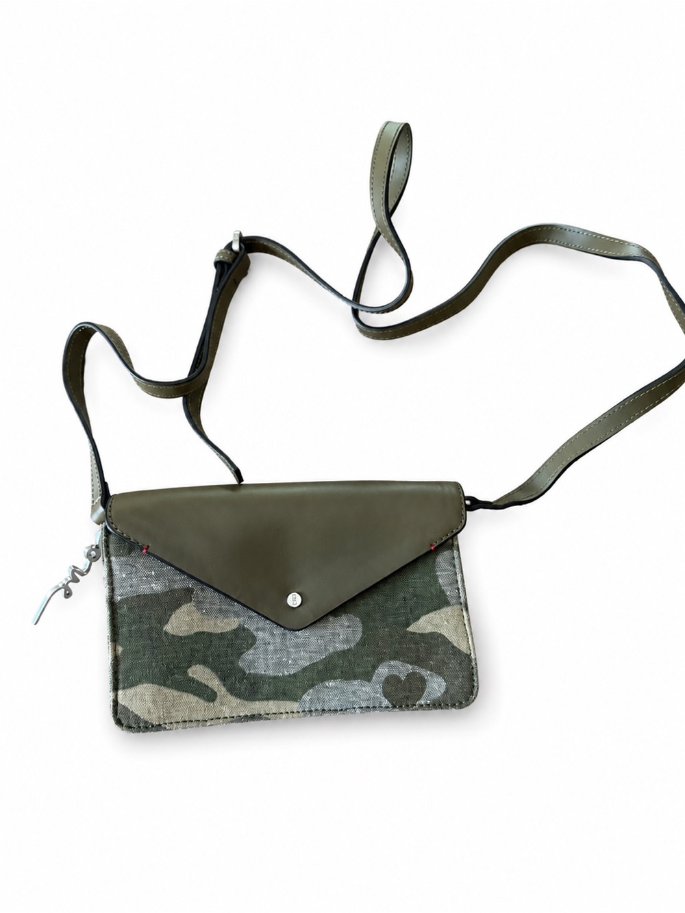 Olive Green Camo Crossbody Bag